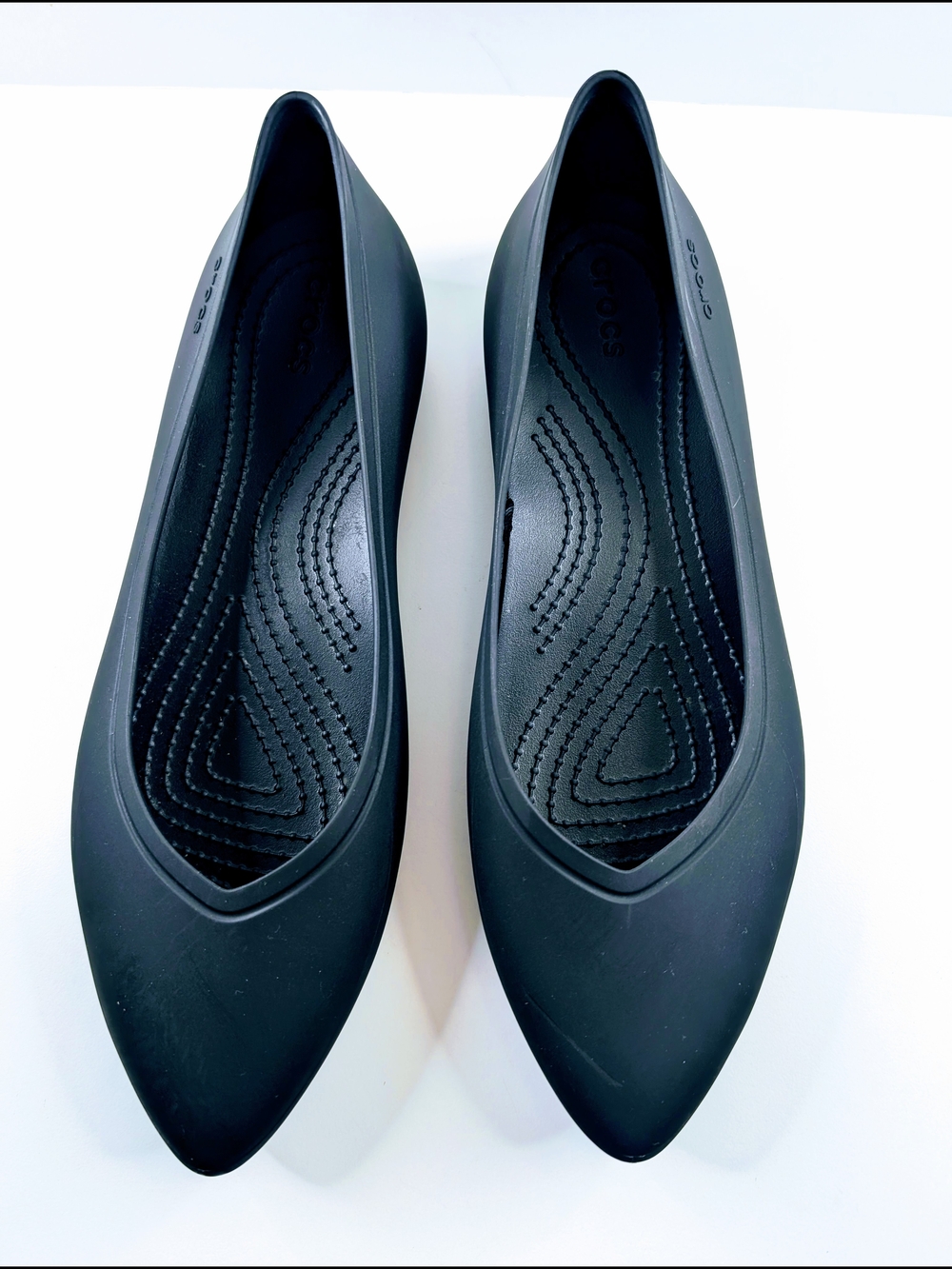 Crocs Brooklyn Pointed Flat Black Ballet Comfort Shoes Women’s Size 8